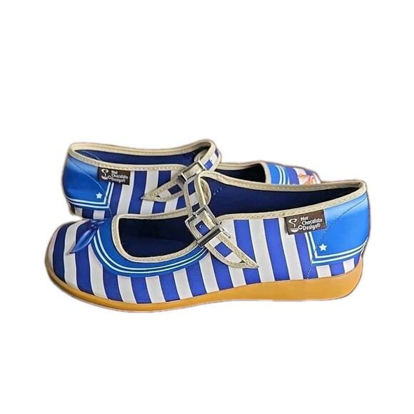 Hot Chocolate Design Shoes - Hot Chocolate Designs Chocolaticas Size 7 ~Mary Janes Navy Sailor Anchor Blue